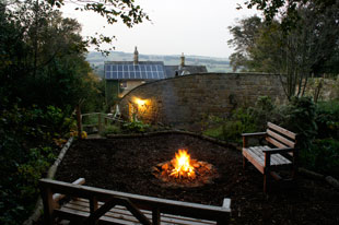 Swansfield Stables outside fire